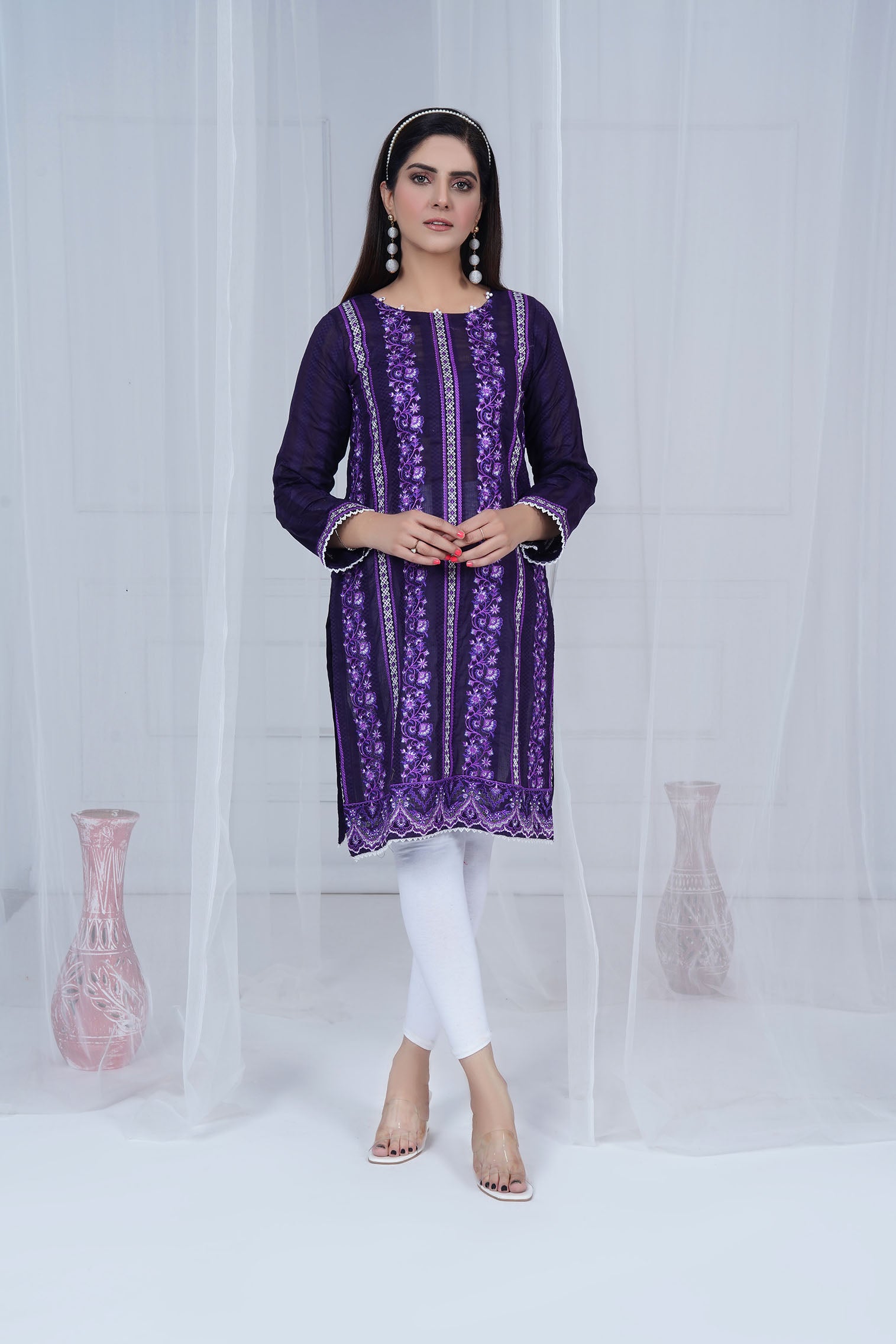 2 Pc Embroidered Shirt & Trouser