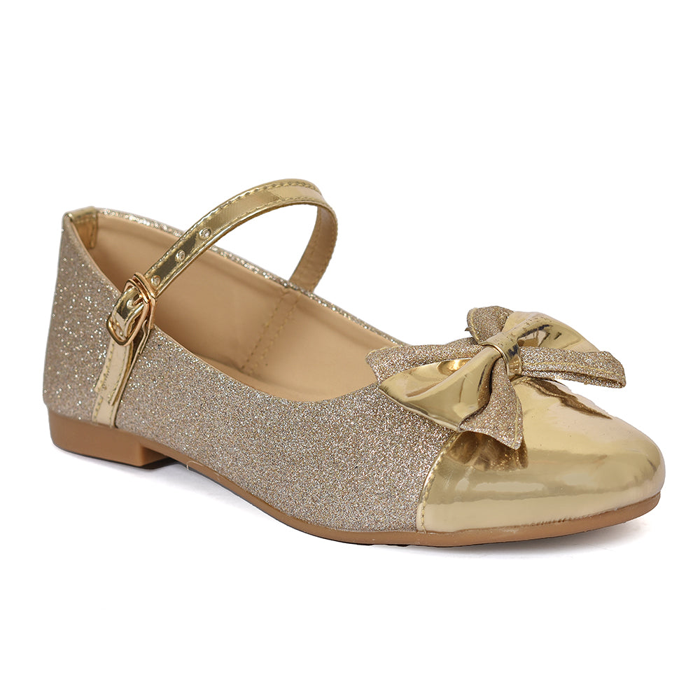 Footwear Girls Gold Shoes Size Kids Casual Pumps (Large Size