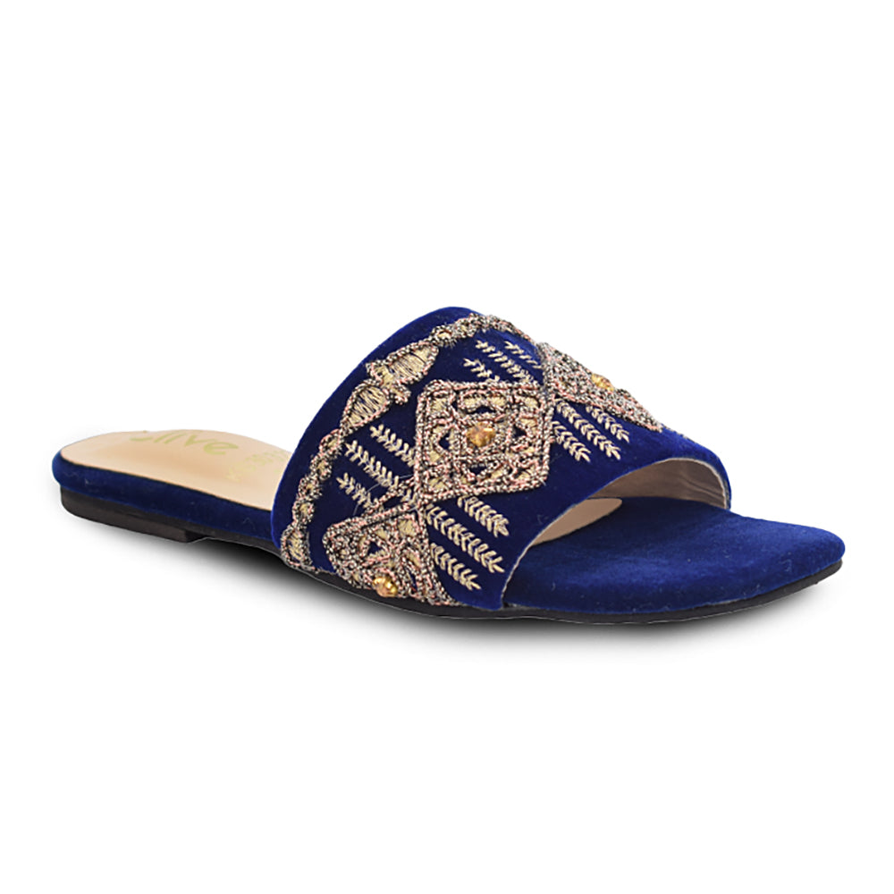 Embroidered Ecs Slippers Ecs Casual Chappal Elegance Embroidered