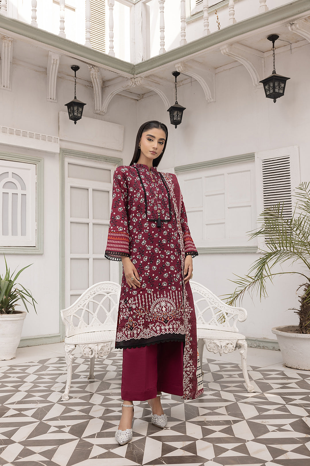 3-PC Embroided Khaddar