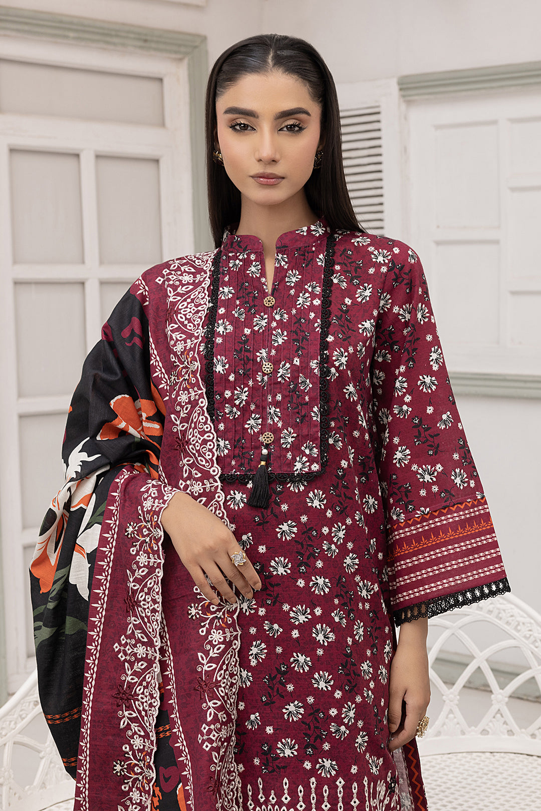 3-PC Embroided Khaddar