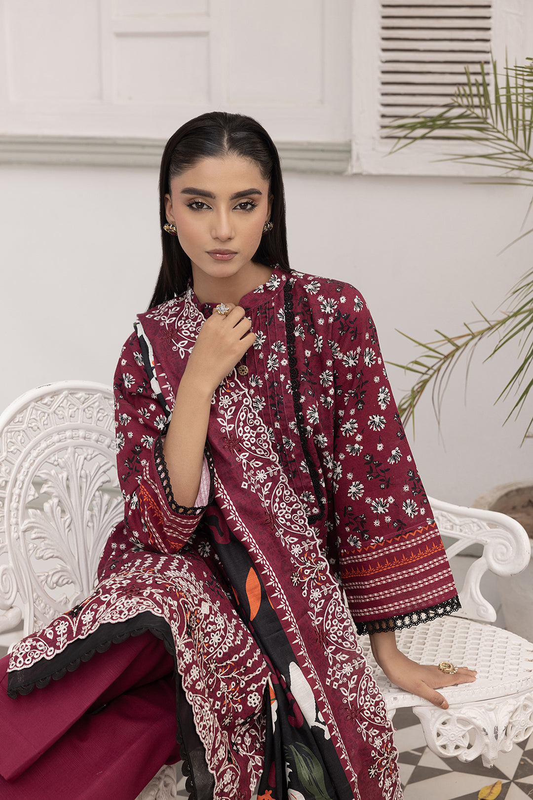 3-PC Embroided Khaddar