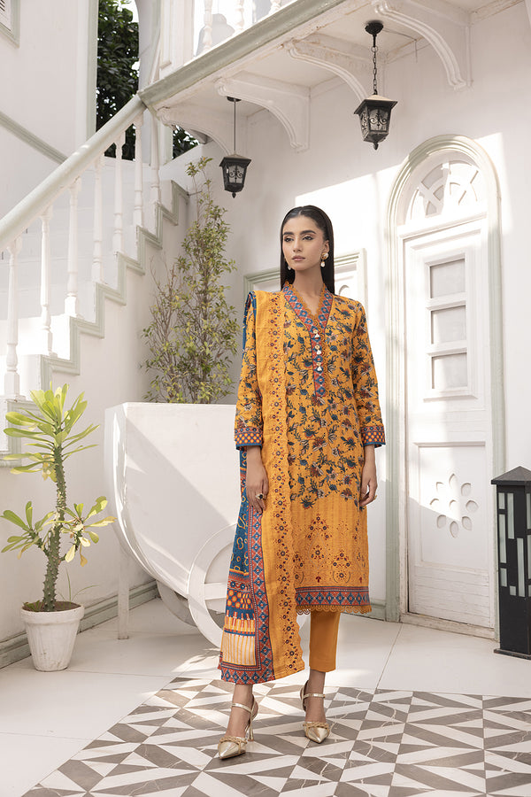 3-PC Embroided Khaddar