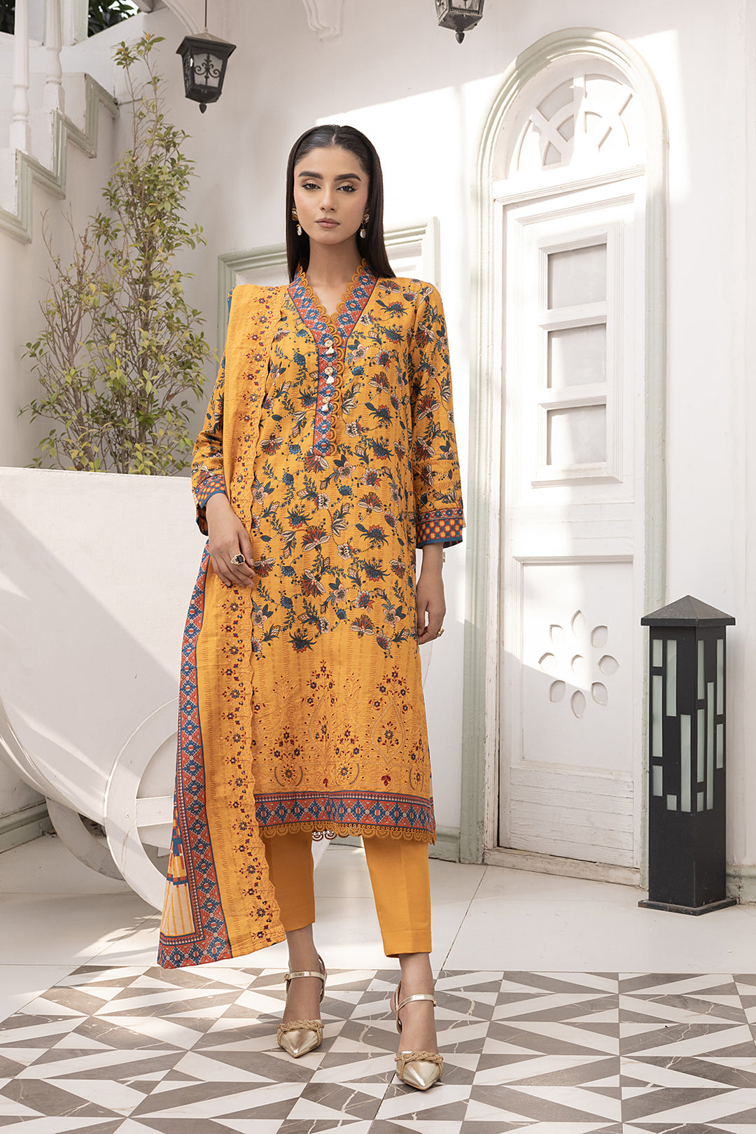 3-PC Embroided Khaddar