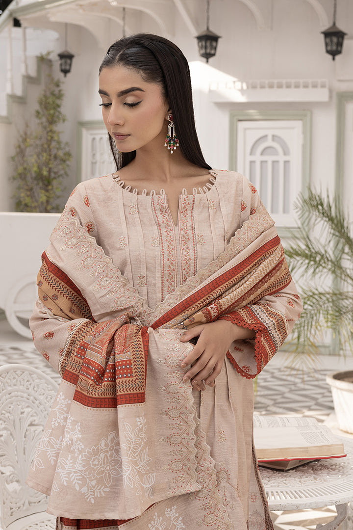 3-PC Embroided Khaddar