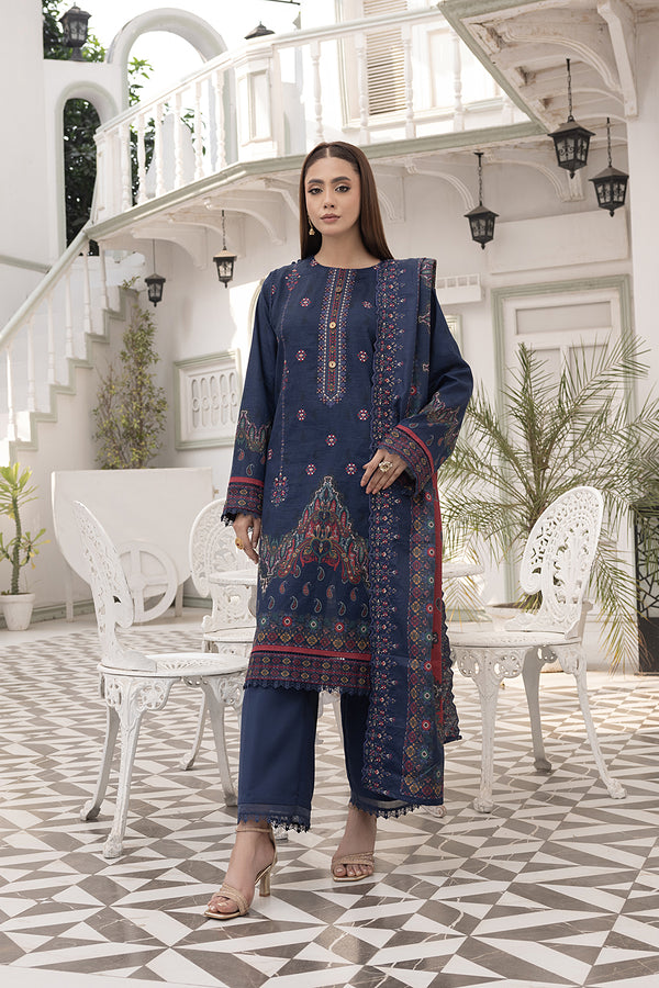 3-PC Embroided Khaddar