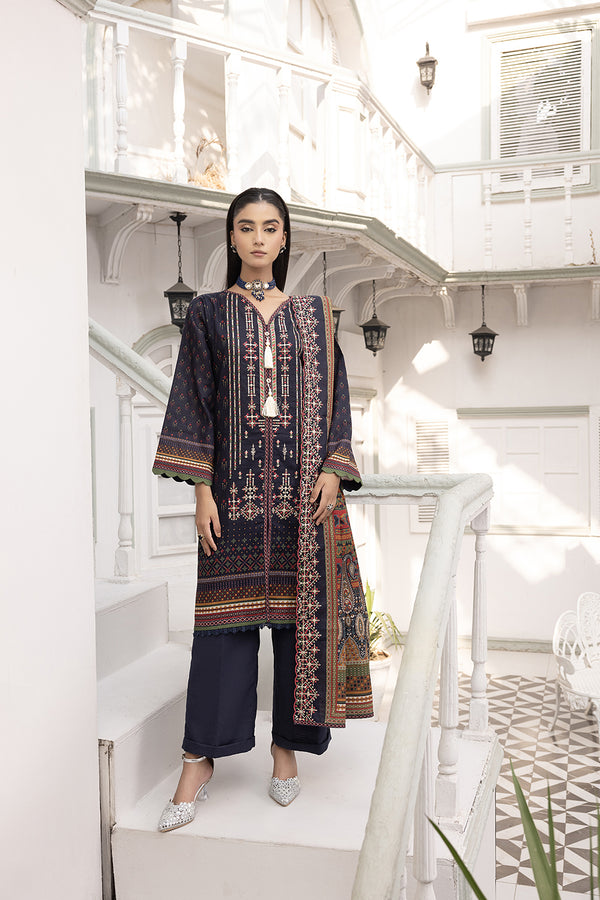 3-PC Embroided Khaddar