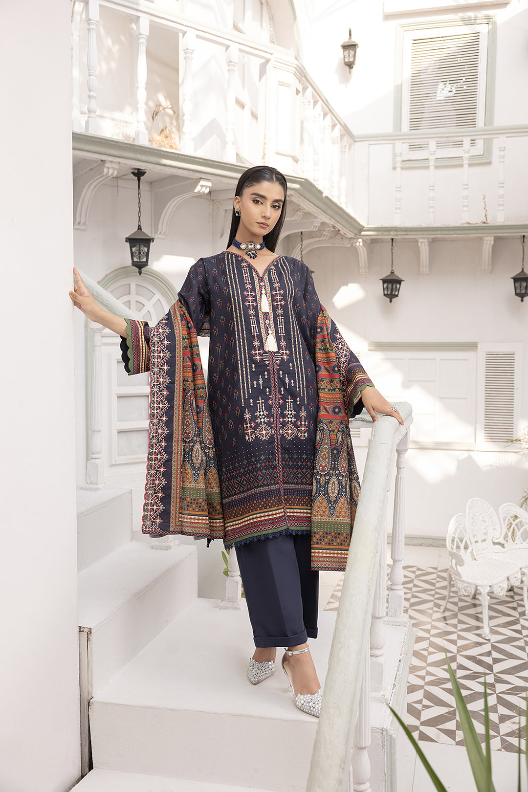 3-PC Embroided Khaddar
