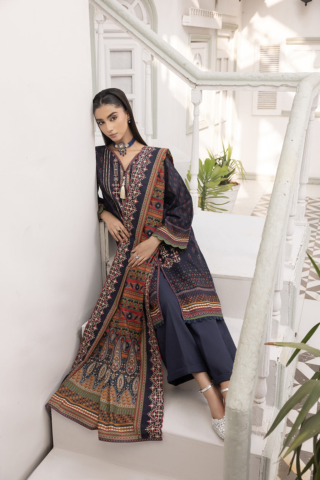3-PC Embroided Khaddar