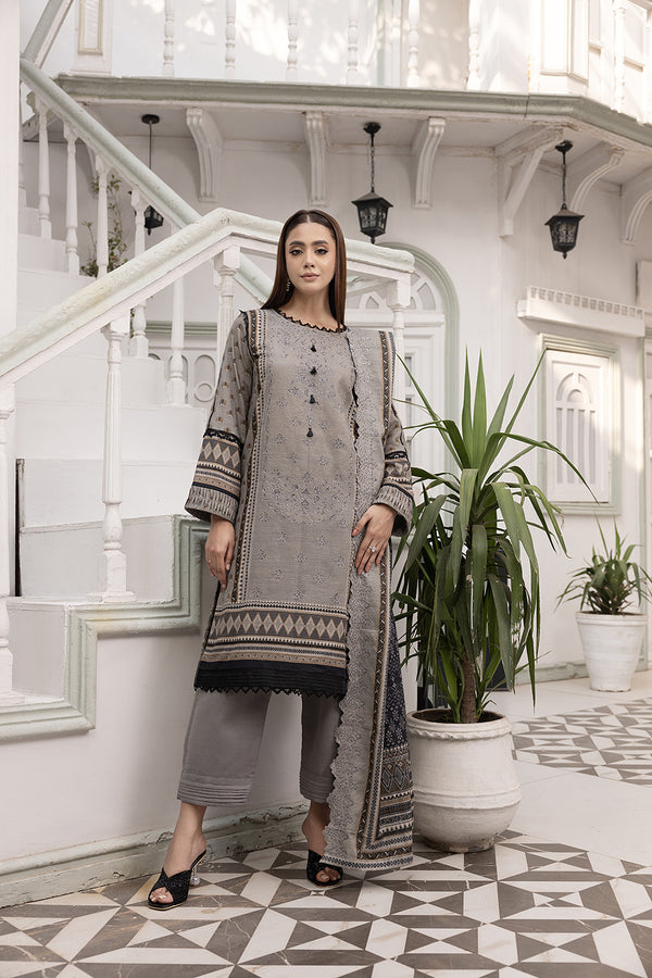 3-PC Embroided Khaddar