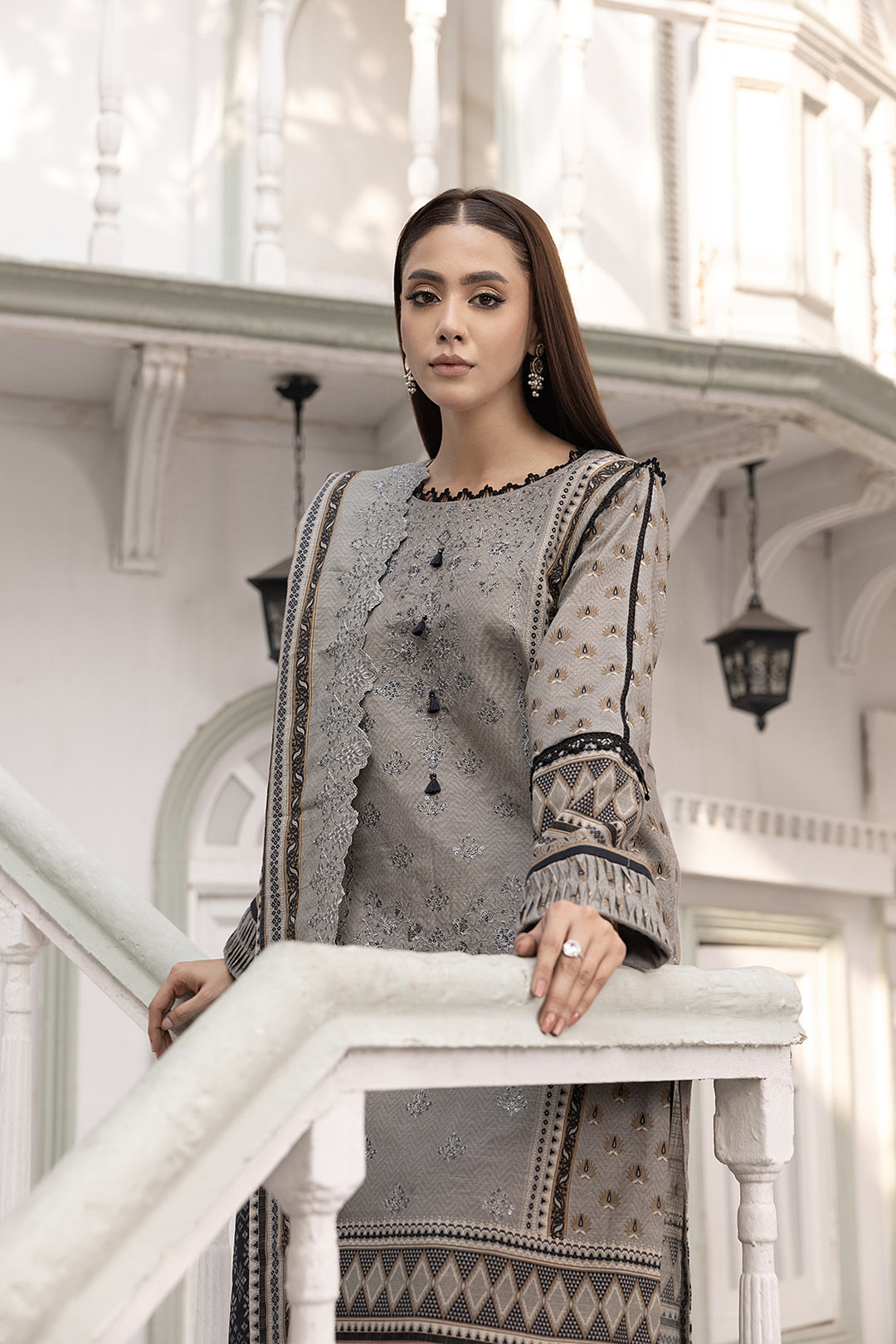 3-PC Embroided Khaddar