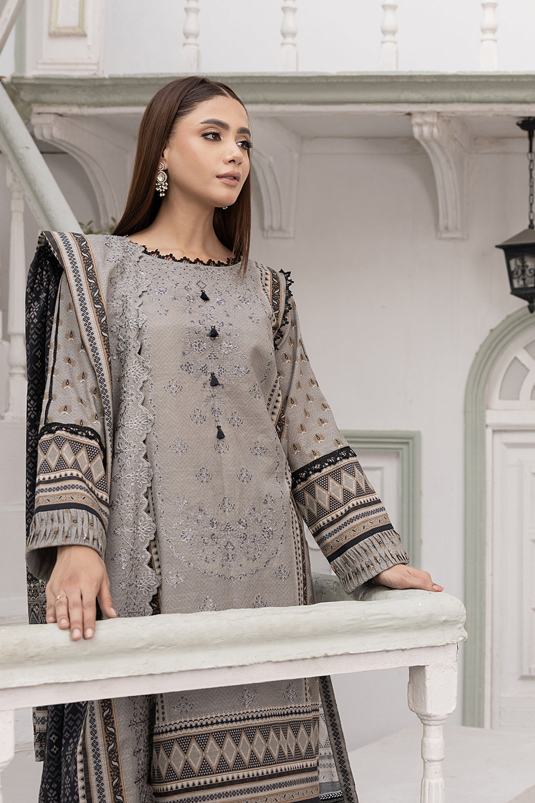 3-PC Embroided Khaddar