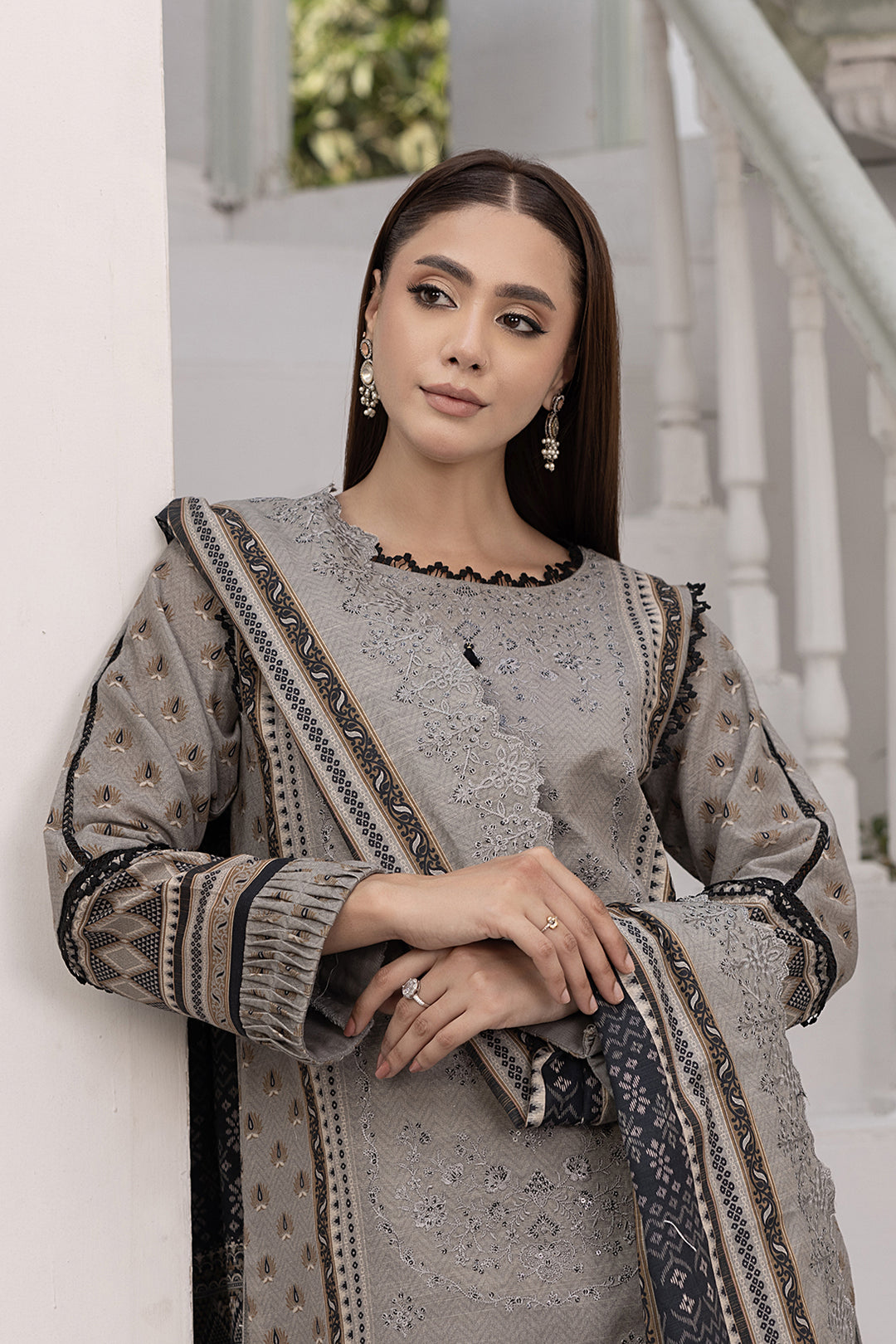 3-PC Embroided Khaddar
