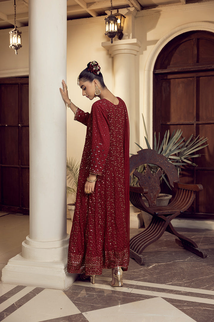 4-PC Embroided Chiffon