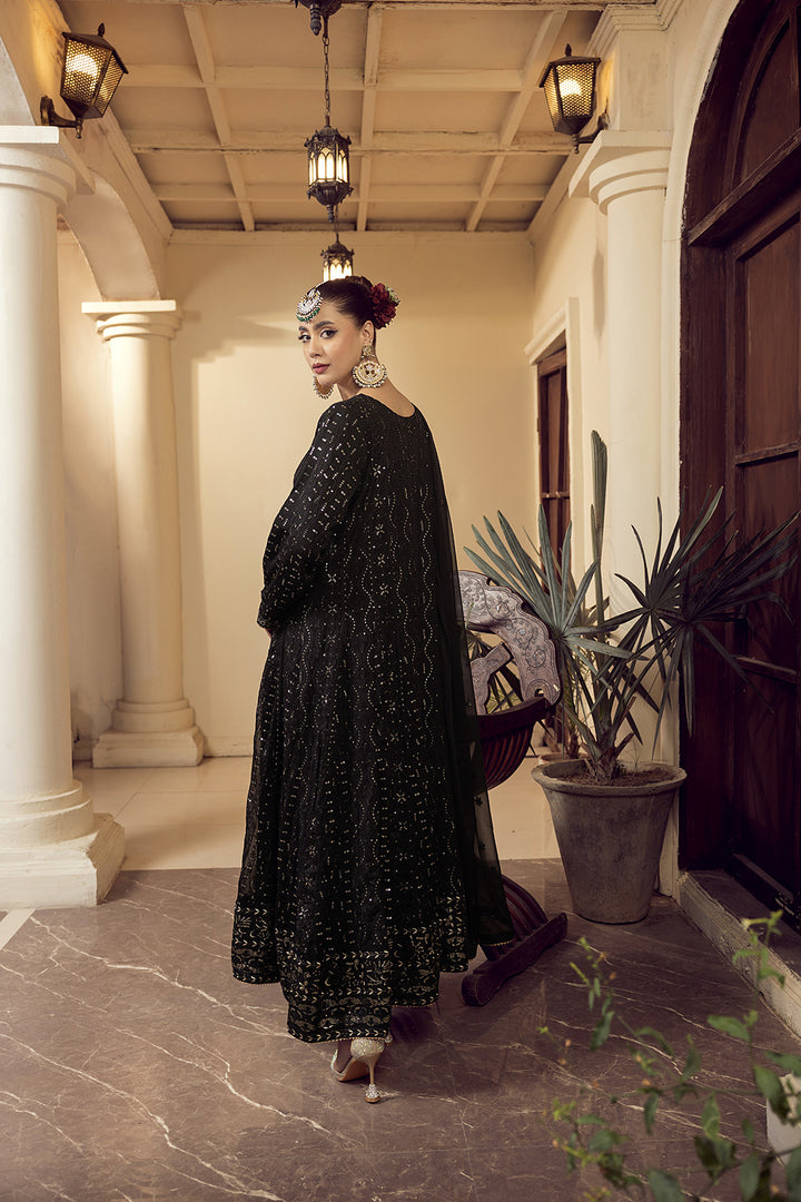 4-PC Embroided Chiffon