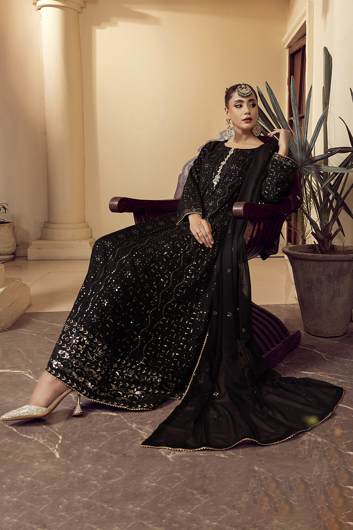 4-PC Embroided Chiffon