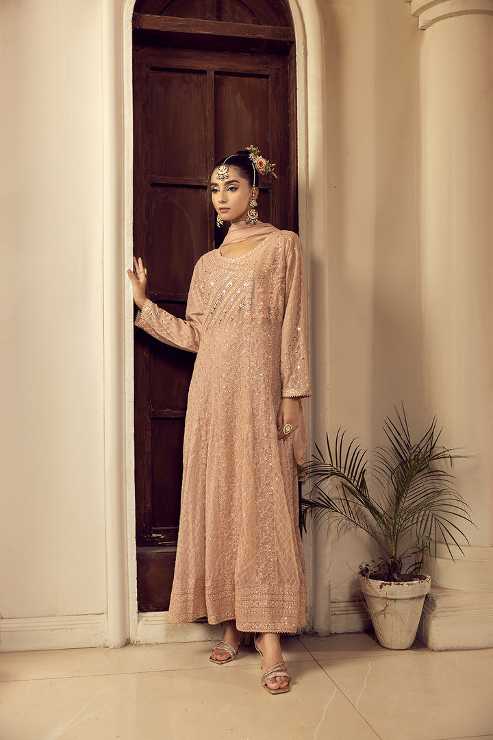 4-PC Embroided Chiffon