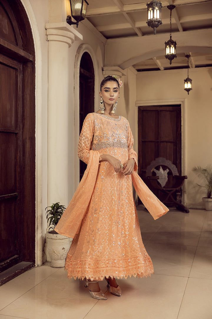4-PC Embroided Chiffon