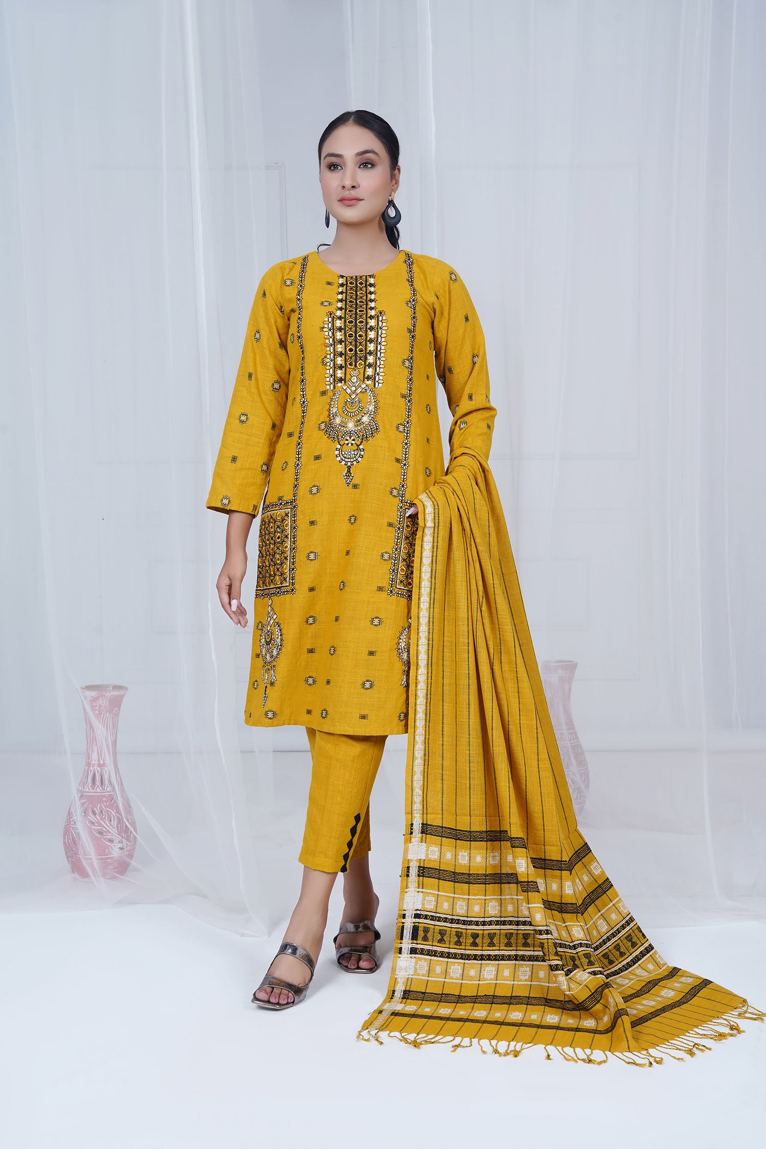 3 Pc Embroidered suit