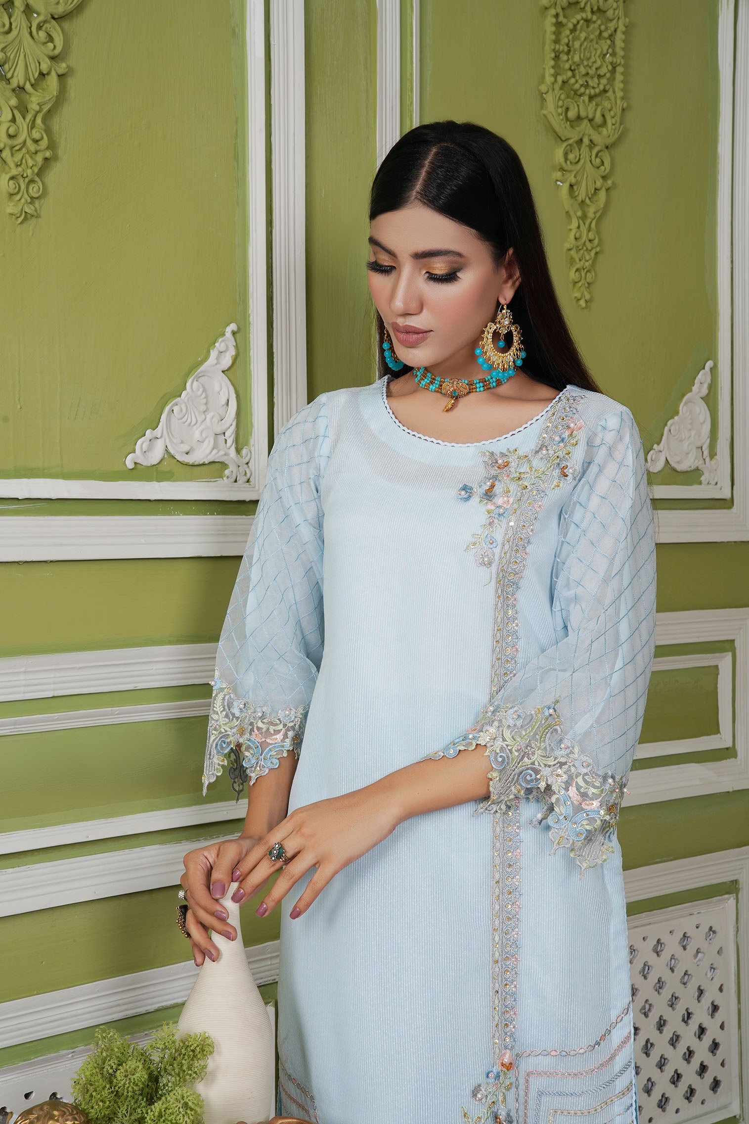 3 Pc Embroidered suit