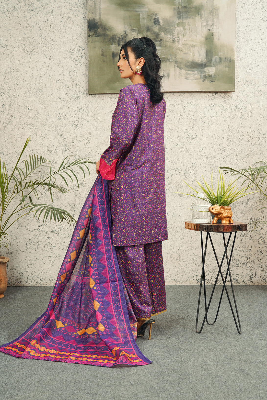 3 Piece Printed Lawn Shirt, Monar Dupatta & Trouser – Clive Shoes