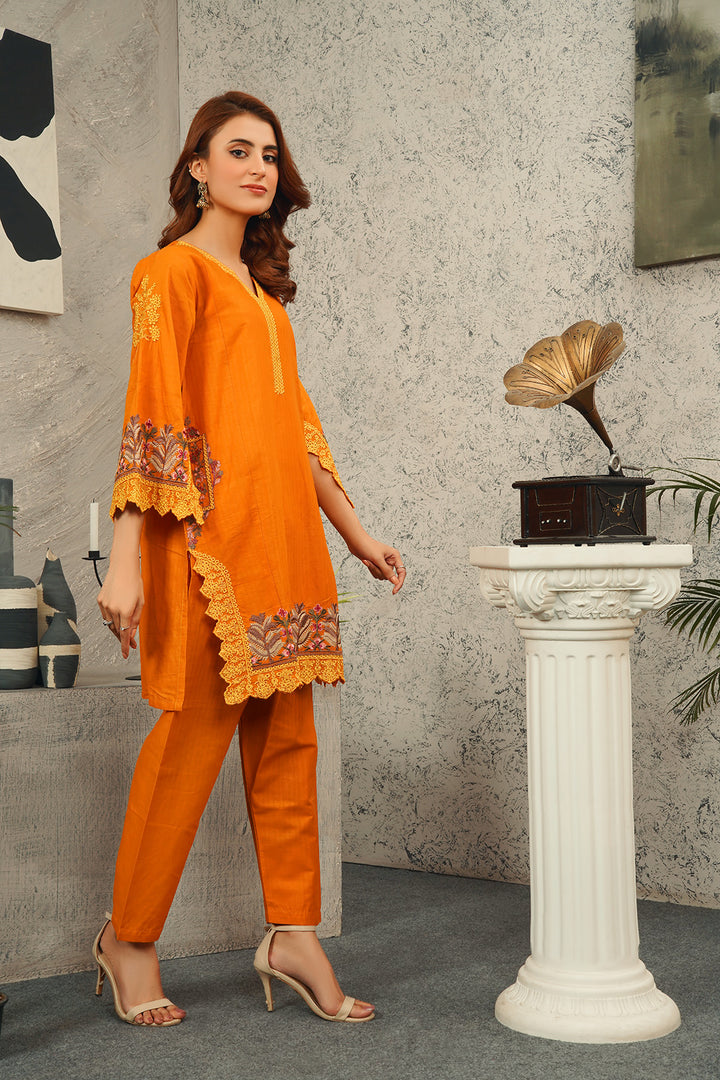 2 Piece Cambric Embroidered Shirt & Trouser