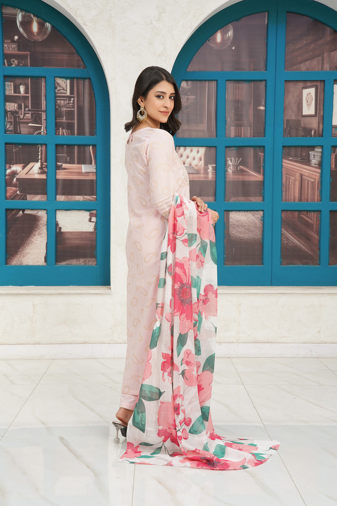 3-PC Casual Embroidered Jacquard