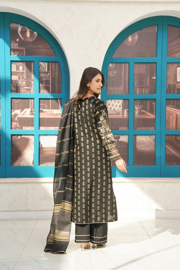 3-PC Casual Embroidered Jacquard