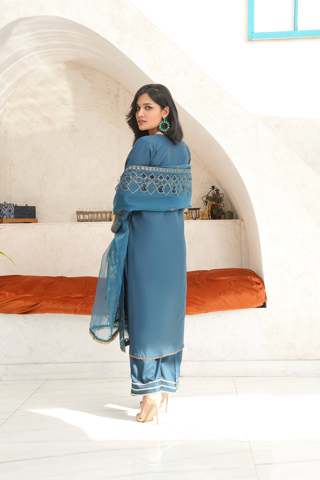 3-PC Fancy Embroidered Viscose