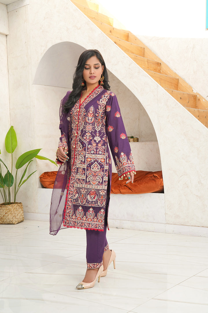 3-PC Embroidered Luxury Lawn