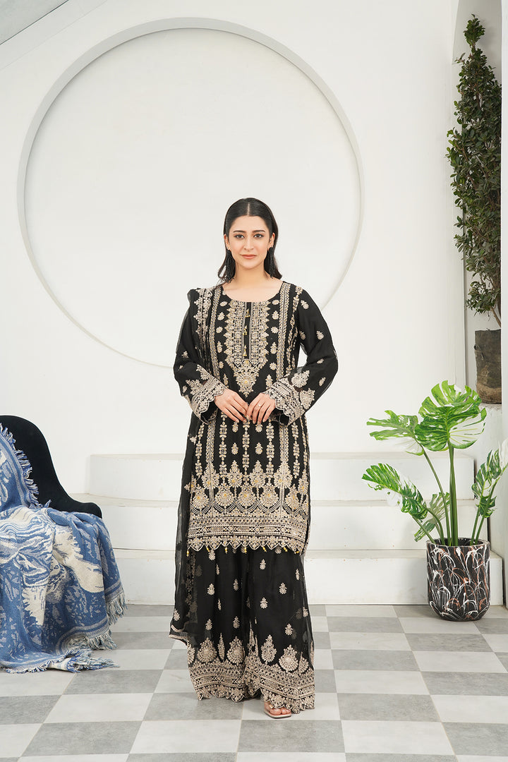 3-PC Fancy Embroidered Dress