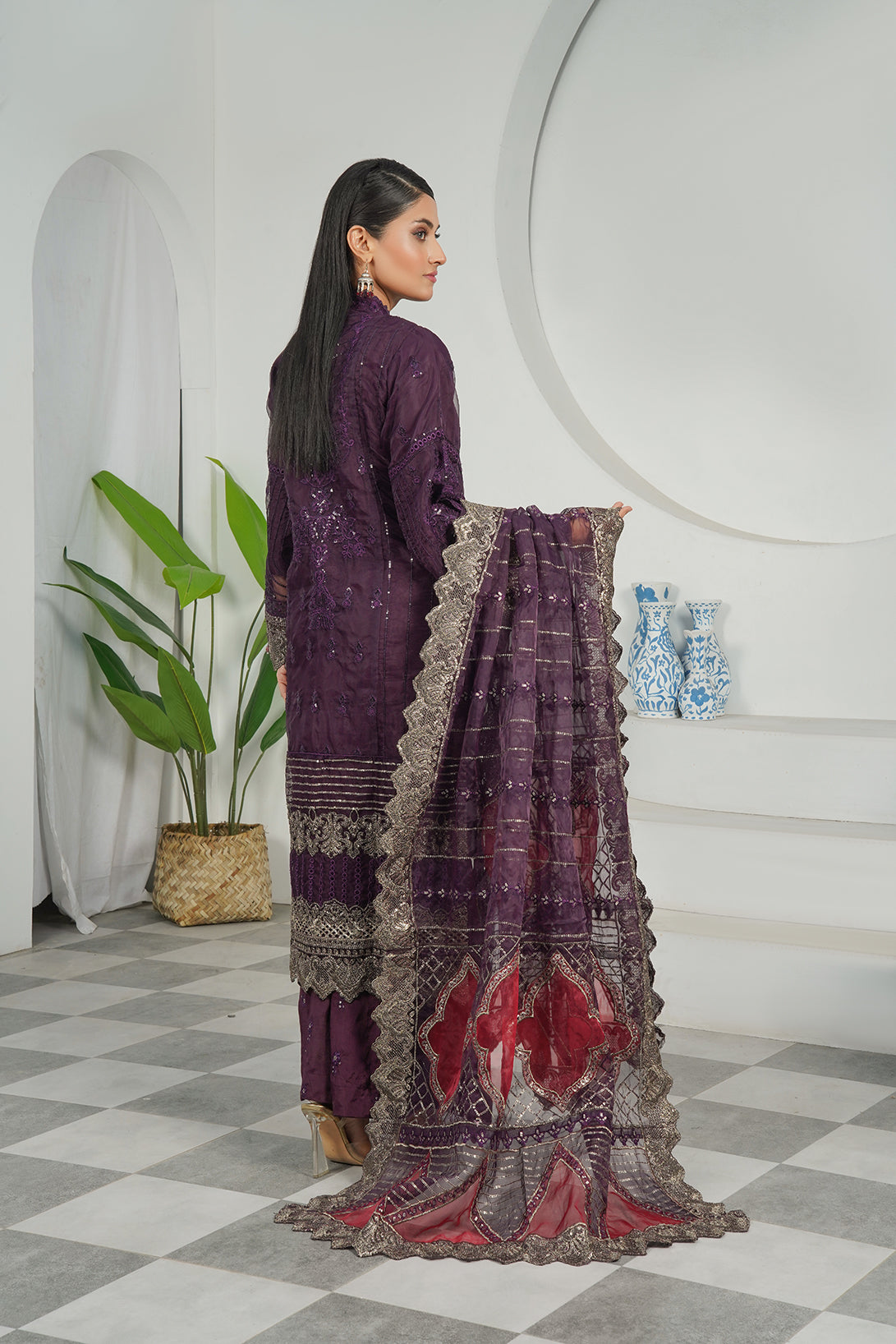 3-PC Embroidered Cambric