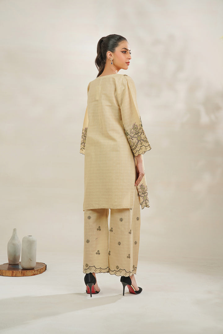 2-PC Embroidered Cambric
