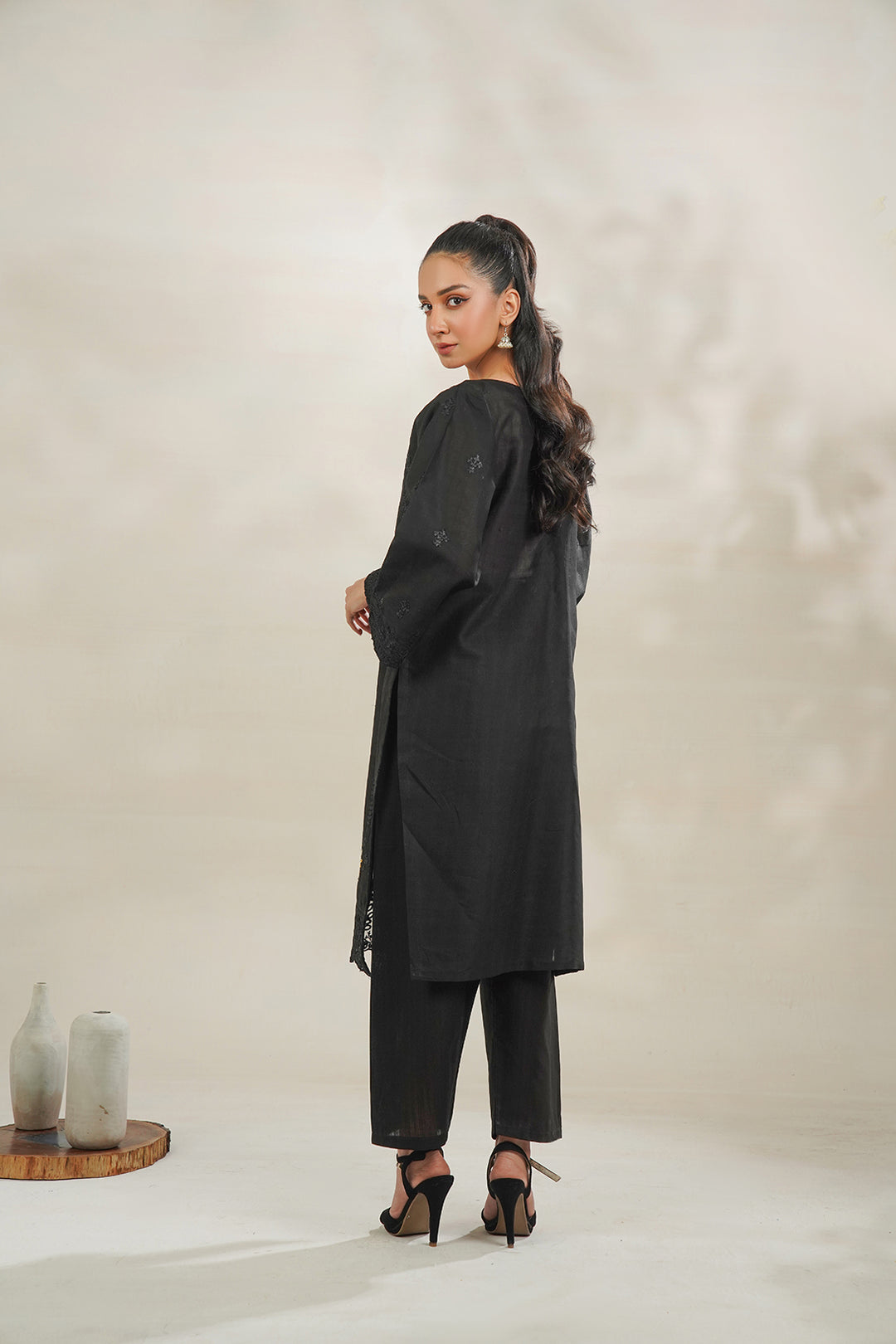 2-PC Embroidered Cambric