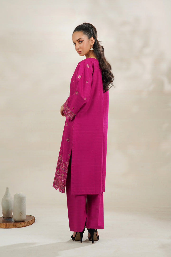 2-PC Embroidered Cambric