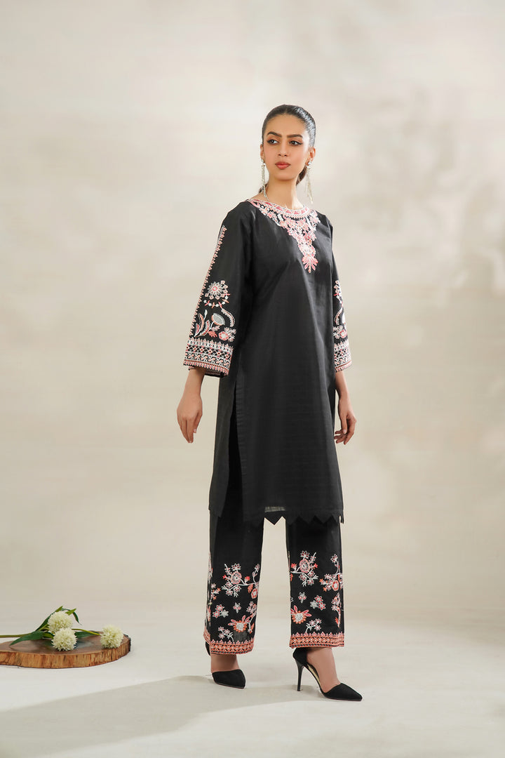 2-PC Embroidered Cambric
