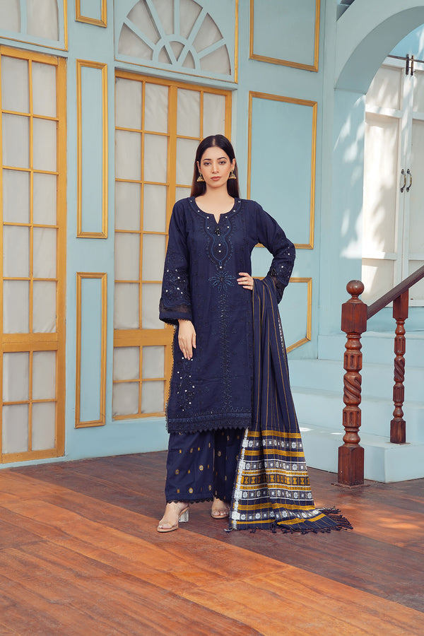 3-PC Embroided Khaddar