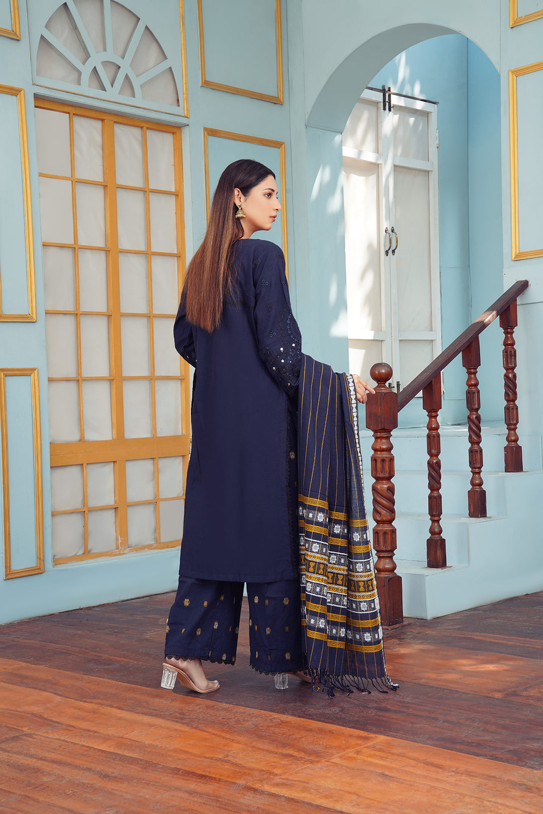 3-PC Embroided Khaddar