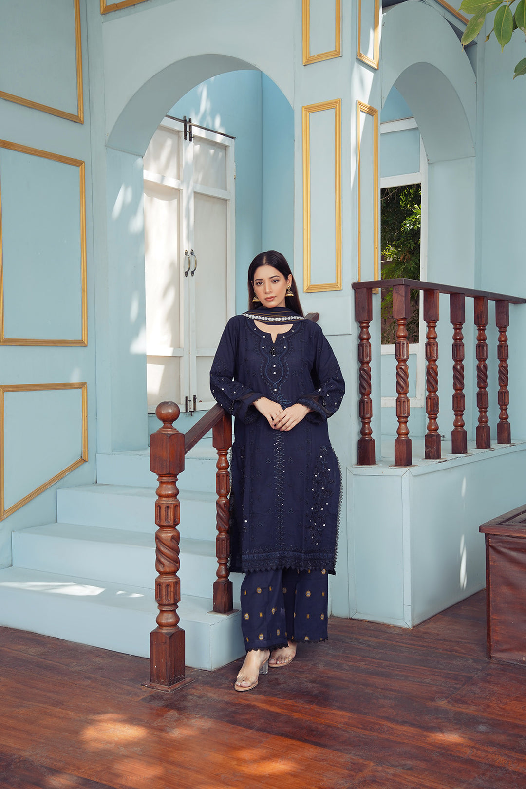 3-PC Embroided Khaddar