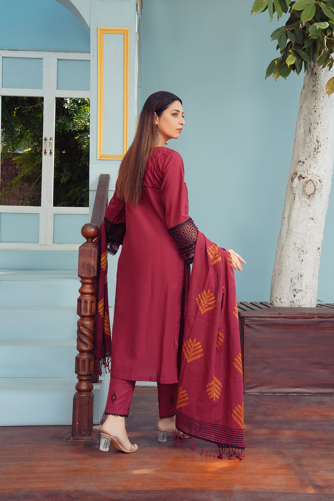 3-PC Embroided Khaddar
