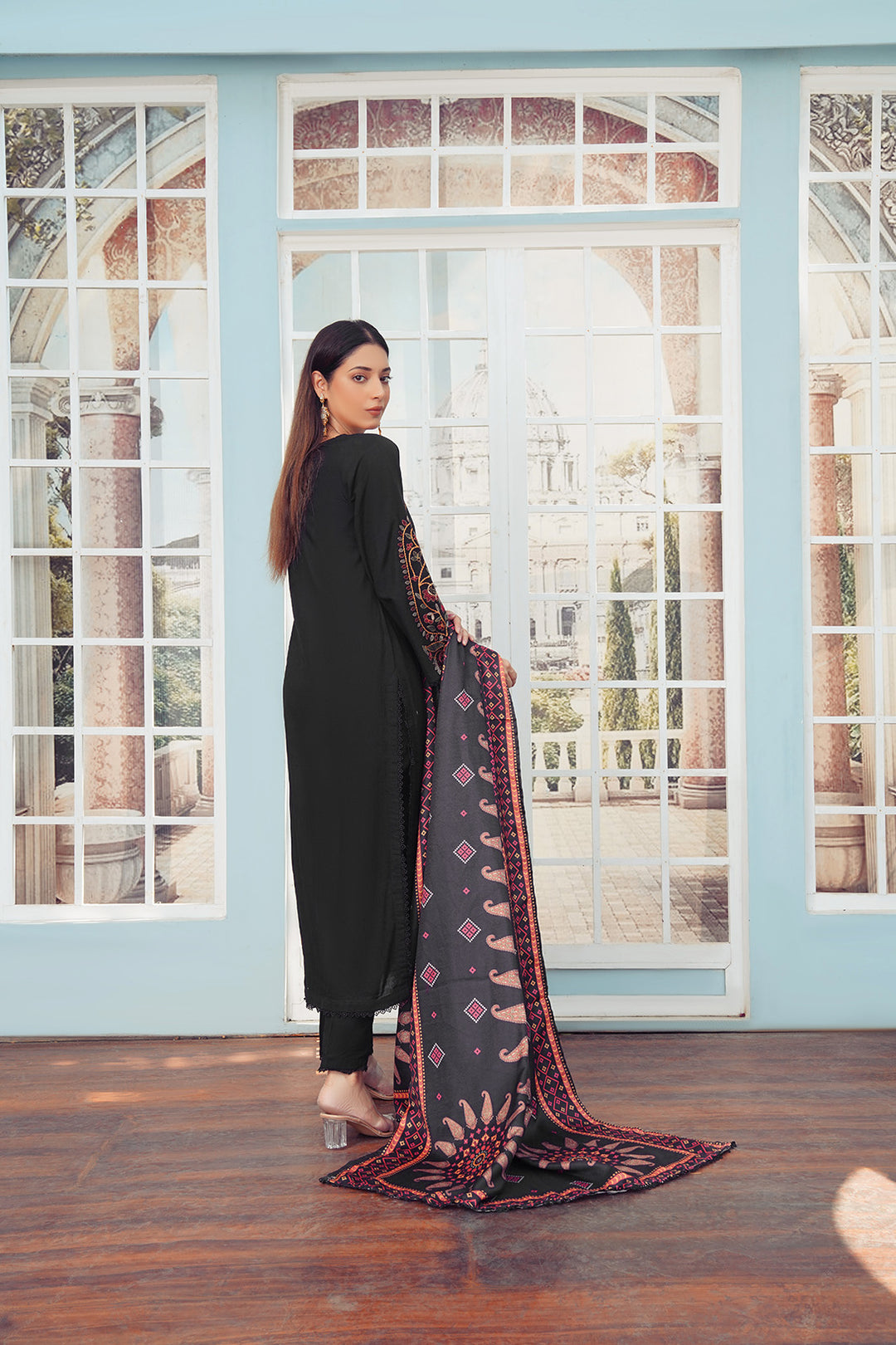 3-PC Casual Embroidered Khaddar