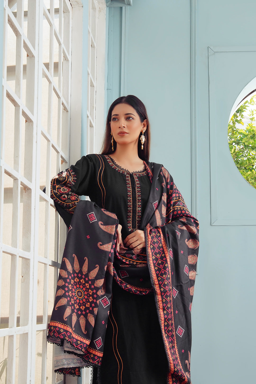 3-PC Casual Embroidered Khaddar