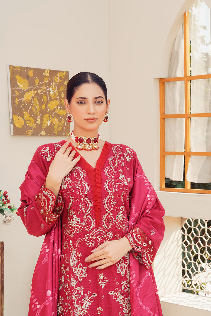 3-PC Casual Embroidered Khaddar