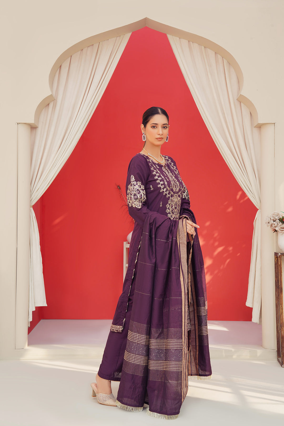 3-PC Embroided Khaddar