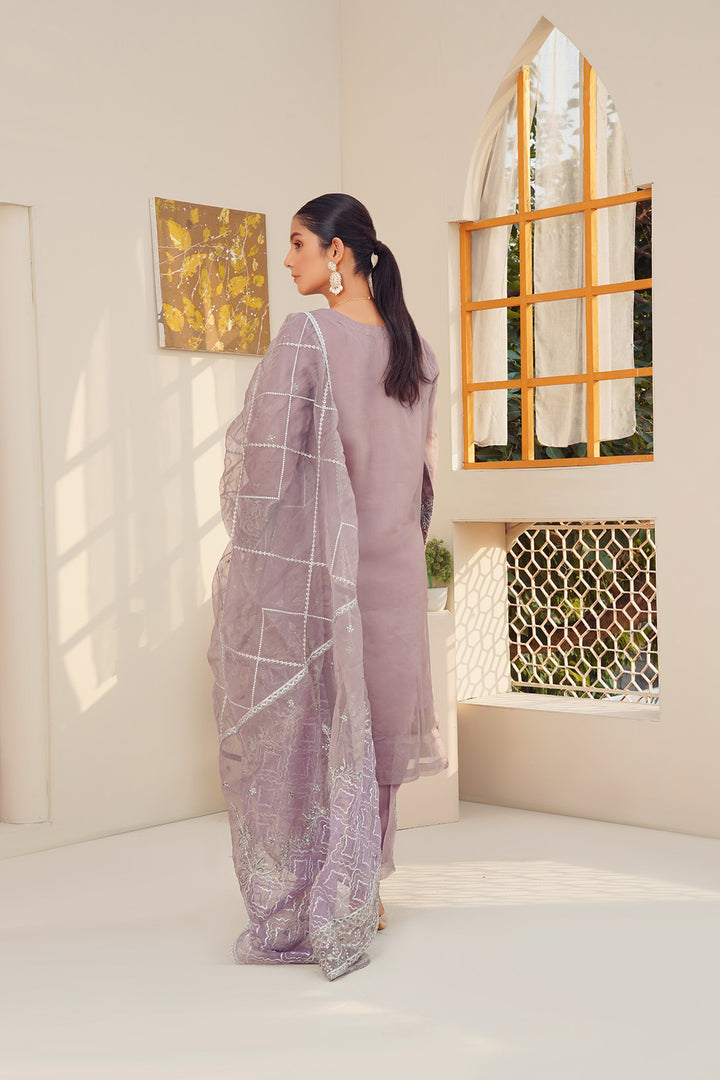 3-PC Fancy Embroidered Organza & Raw Silk