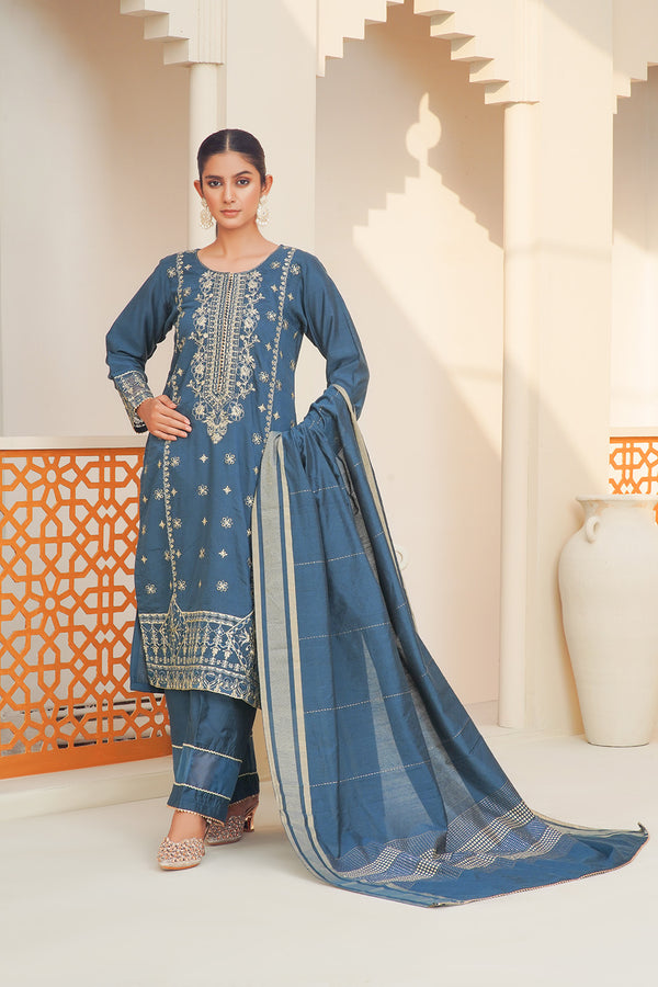 3-PC Embroided Khaddar