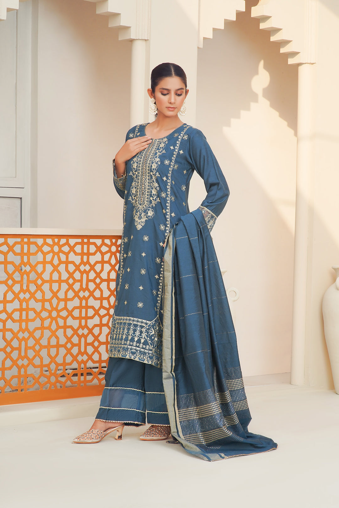 3-PC Embroided Khaddar