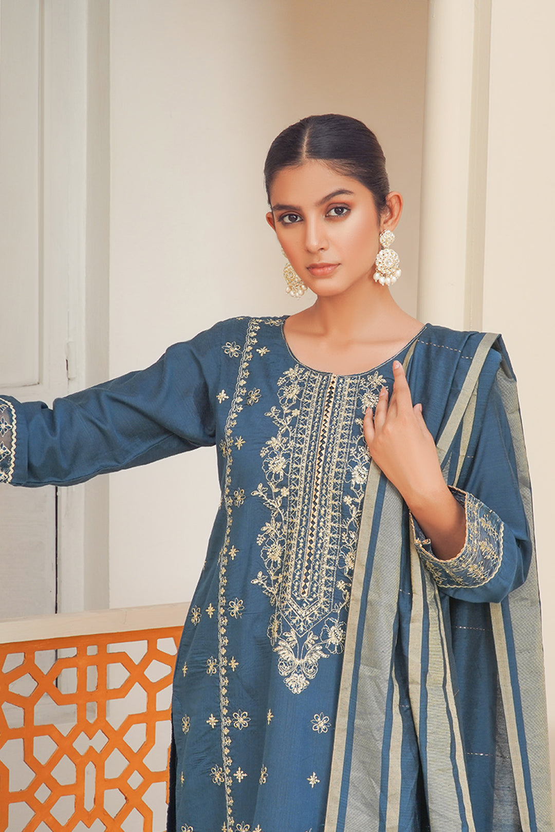 3-PC Embroided Khaddar