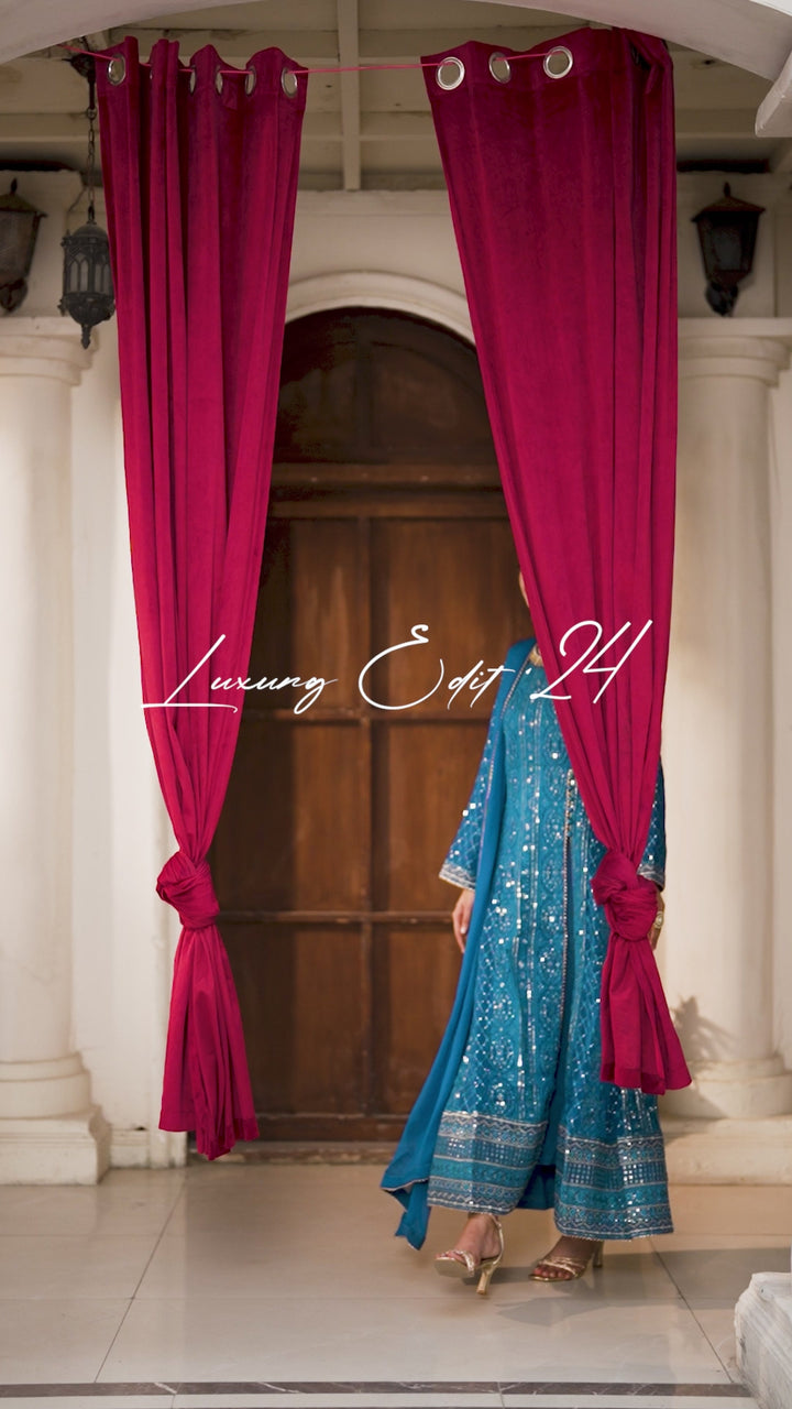 4-PC Embroided Chiffon