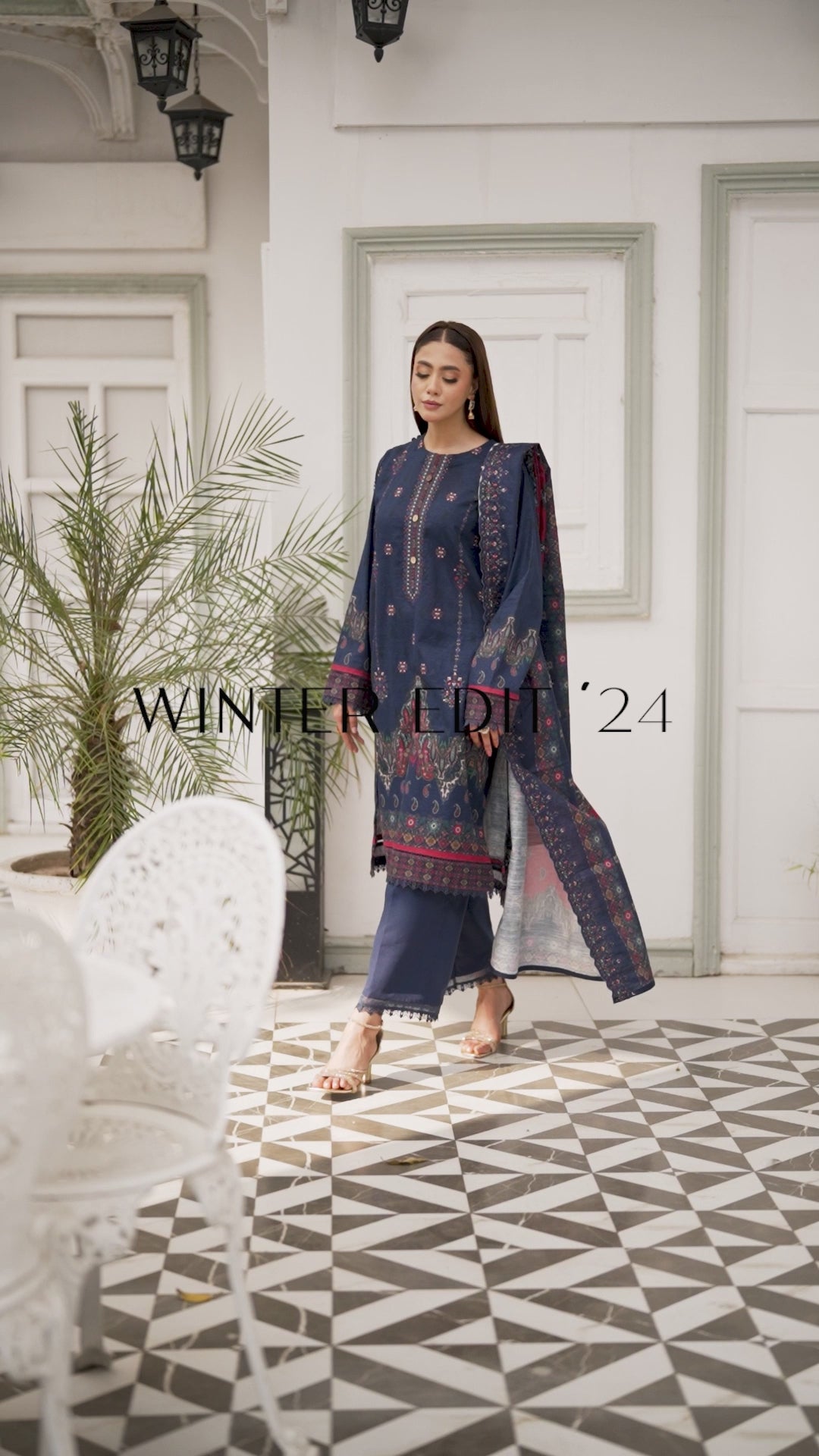 3-PC Embroided Khaddar